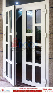 Cửa nhựa lõi thép 2 cánh mở quay