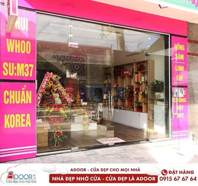 Cửa kính thủy lực đẹp cửa hàng Cửa kính cường lực đẹp