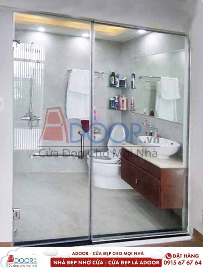 Mẫu cửa kính cường lực nhà vệ sinh đẹp Cửa kính cường lực đẹp