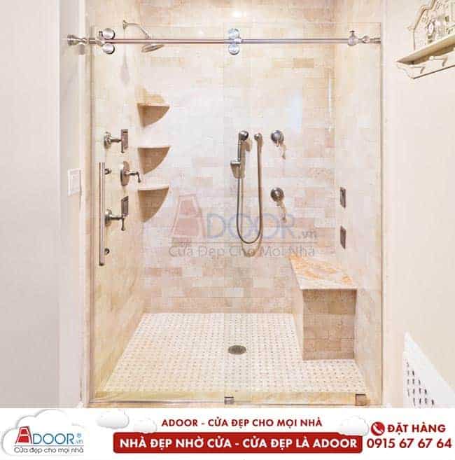 Mẫu cửa kính cường lực lùa trượt 1 cánh đẹp