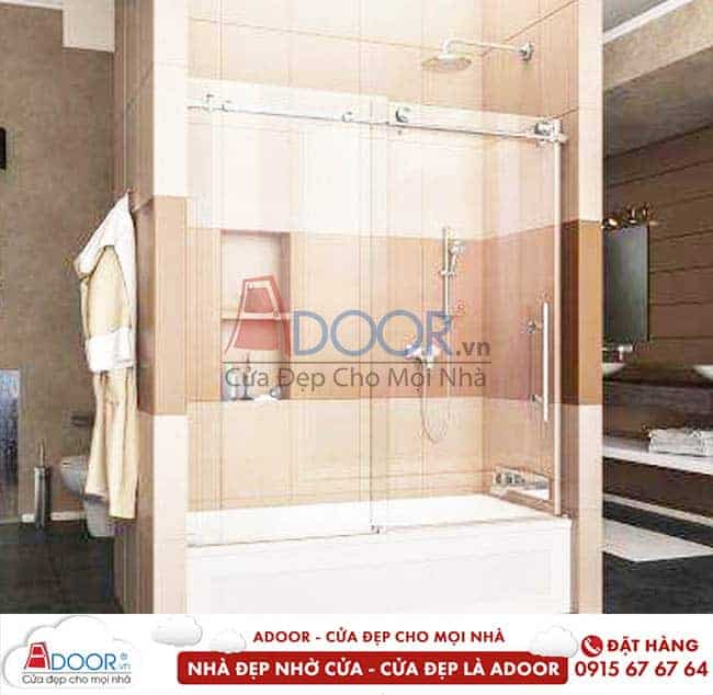 Mẫu cửa kính cường lực trượt 1 cánh hấp dẫn