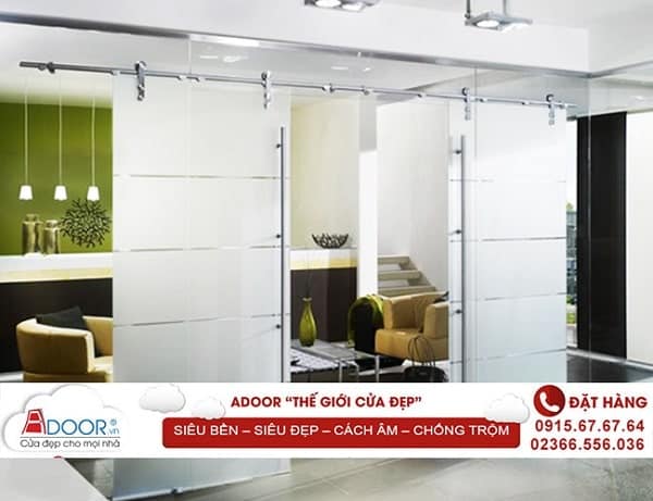 Cấu tạo cửa kính cường lực lùa trượt và phụ kiện Adoor