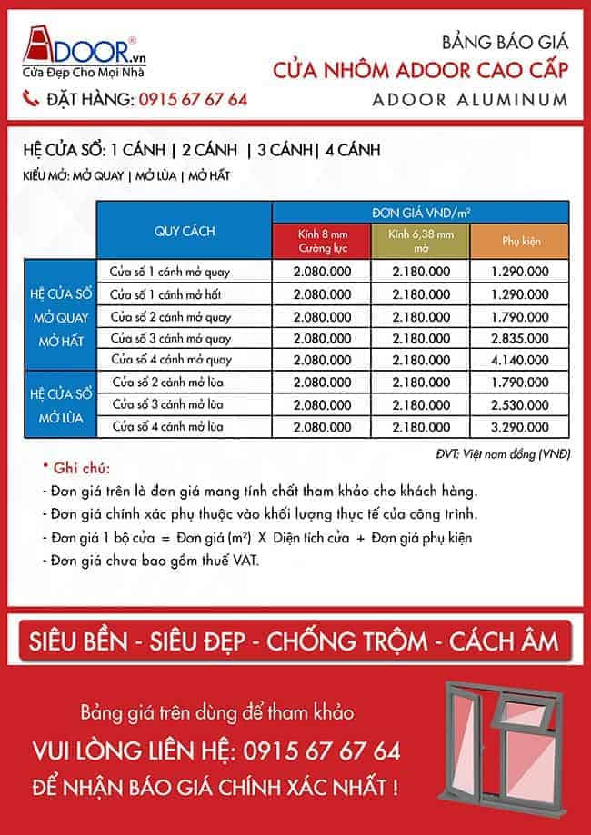 Cửa nhôm kính đà nẵng