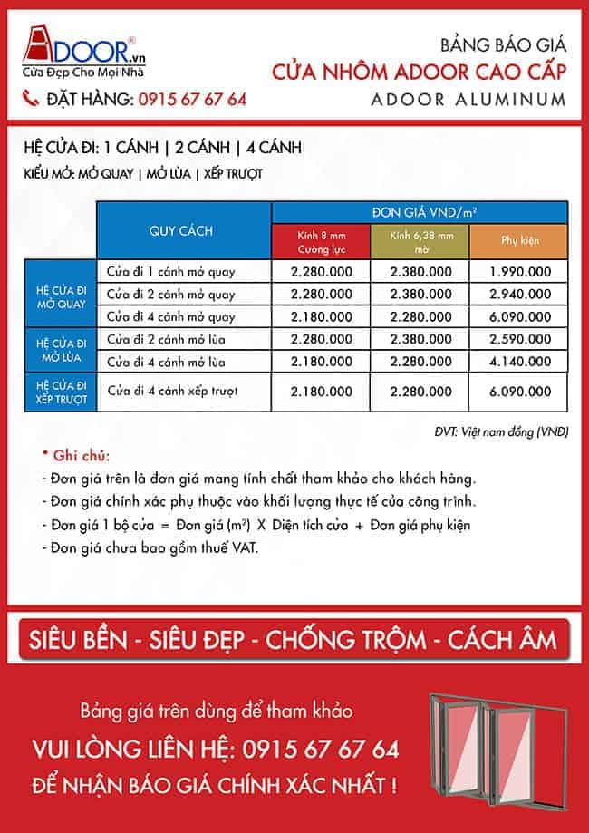 Cửa nhôm kính đà nẵng