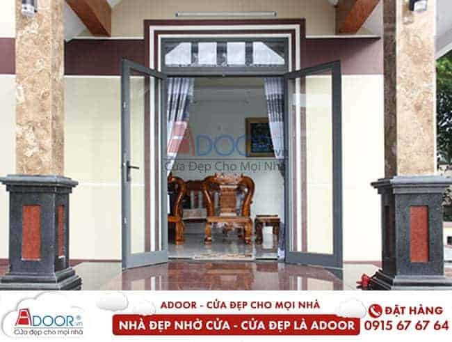 Cửa đi nhôm kính mở quay Cửa nhôm kính hà nội