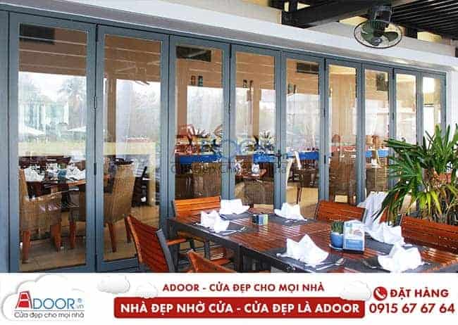 Cửa đi nhôm kính xếp trượt Cửa nhôm kính hà nội