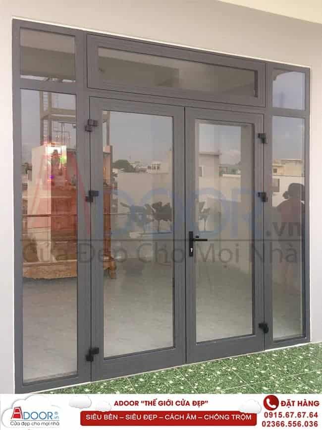 Cửa nhôm Xingfa 2 cánh mở quay Cửa nhôm kính Hà Nội