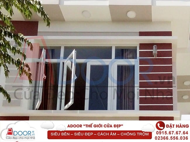 Cửa sổ nhôm kính mở quay 4 cánh Mẫu cửa nhôm đẹp