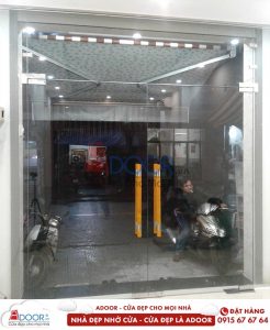 Mẫu cửa kính cường lực bản lề sàn 2 cánh thẩm mỹ cao