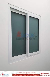 Mẫu cửa sổ nhựa lõi thép 2 cánh mở lùa