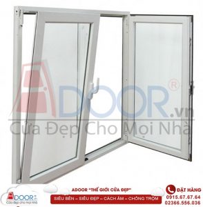 Mẫu cửa sổ lõi thép kính màu đục