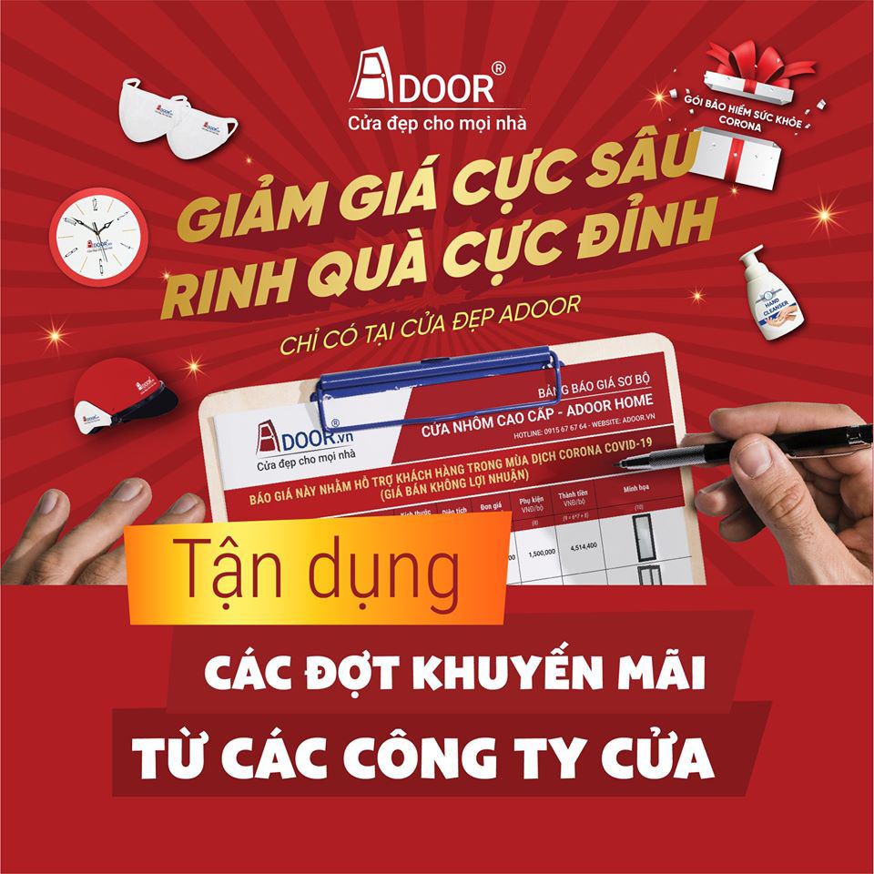 Khuyến mãi khi mua cửa tại Adoor