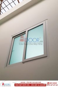 Mẫu cửa sổ nhựa lõi thép 2 cánh mở lùa