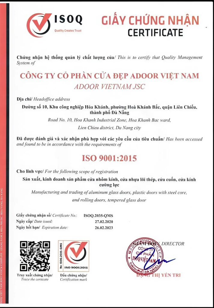 chứng nhận ISO