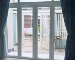 Cửa nhựa lõi thép 4 cánh mở quay