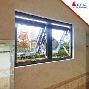 Cửa sổ nhôm 1 cánh mở hất tiết kiệm diện tích mẫu 4