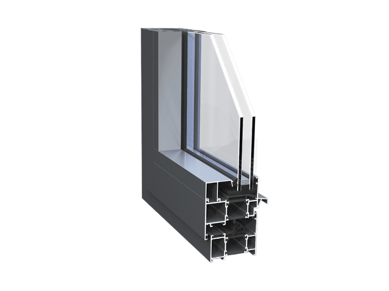 Hệ nhôm rãnh C được sử dụng trong xây dựng và sản xuất cửa và cửa sổ.