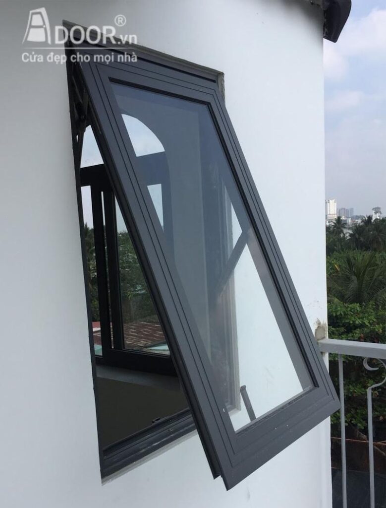 ửa nhôm Xingfa 1 cánh mở hất phù hợp cho cửa sổ mặt tiền và thông gió