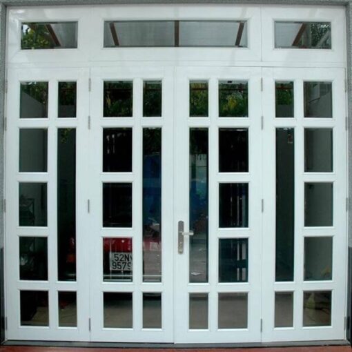 Cửa nhựa lõi thép chia ô phức tạp