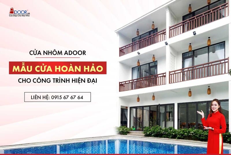 Liên hệ Adoor nhận tư vấn cửa sổ mở hất 2 cánh nhôm xingfa ngay!