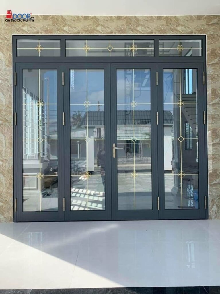 Mẫu cửa đi mở quay 4 cánh nhôm xingfa Adoor