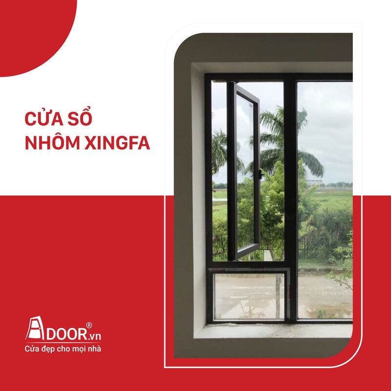 Adoor tự hào là đơn vị cung cấp và lắp đặt cửa sổ lùa 2 cánh nhôm Xingfa chất lượng cao