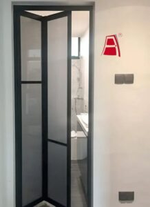 Cửa đi nhôm xingfa xếp trượt 2 cánh