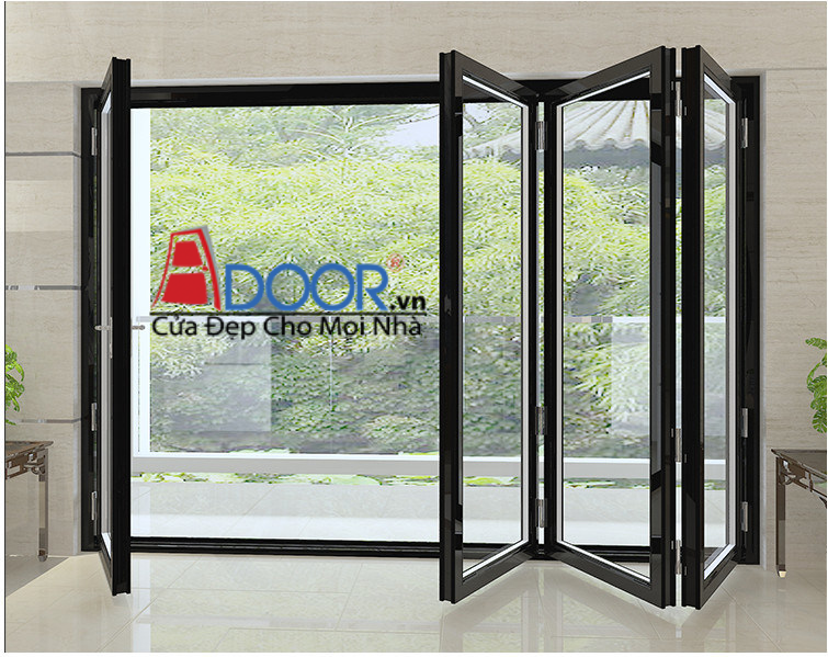 mẫu cửa nhôm xingfa xếp trượt