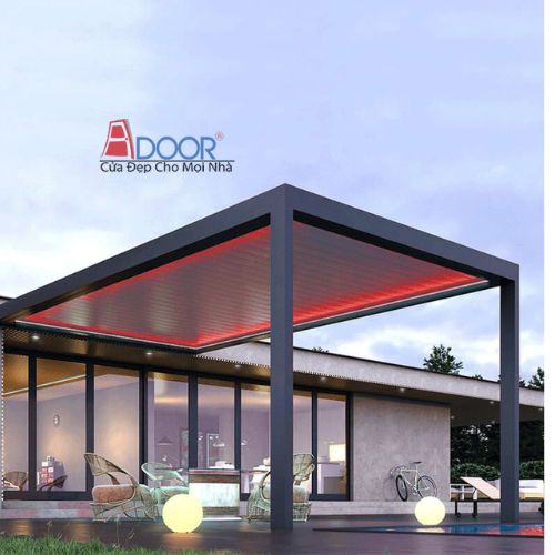 Mẫu Mái hiên tự động cánh xoay