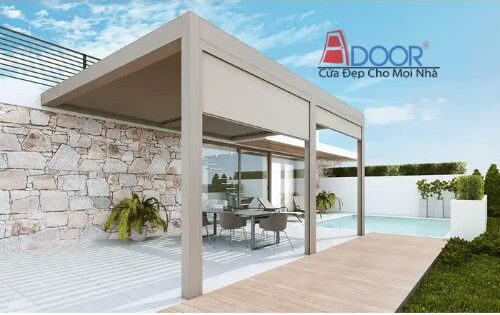 Mẫu Mái hiên tự động cánh xoay