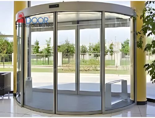 cửa kính lùa cong tự động
