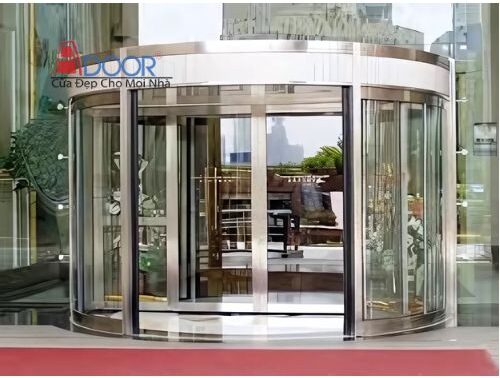 Mẫu Cửa Kính Lùa Cong Tự Động
