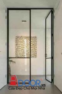 Cửa nhôm Slim 2 cánh mở quay