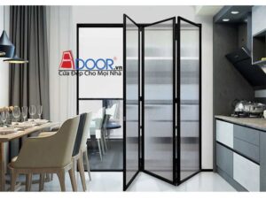 Cửa nhôm Slim 3 cánh mở xếp trượt
