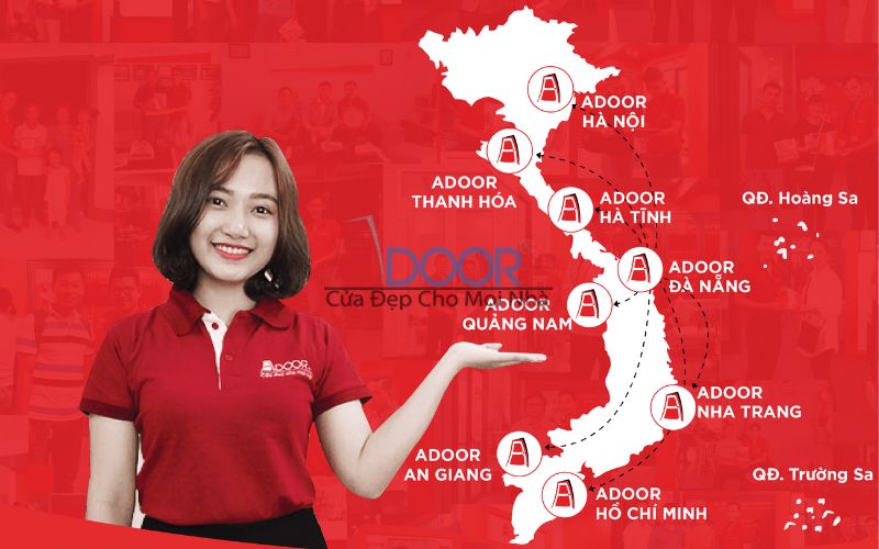 Hệ thống showroom và văn phòng Adoor tại Nha Trang – sẵn sàng phục vụ khách hàng