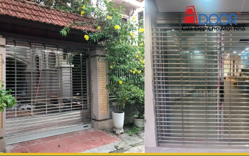 Cửa cuốn trong suốt polycarbonate Adoor tại Đồng Nai phù hợp cho showroom và cửa hàng