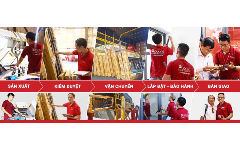 Dây chuyền sản xuất thi công cửa cuốn hiện đại, chính xác từng chi tiết