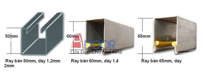Ray dẫn chắc chắn, chịu lực cao, giúp cửa vận hành ổn định