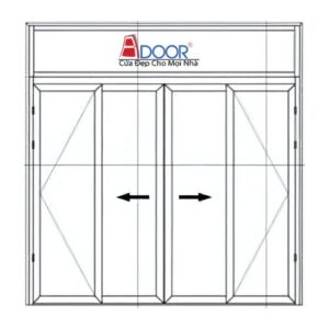 cửa trượt quay bản cad