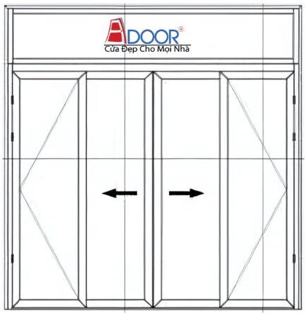 cửa trượt quay bản cad