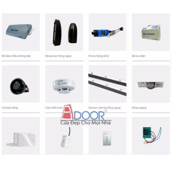 Các phụ kiện đi kèm với cửa cuốn