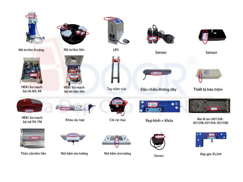 Các bộ phận cấu thành nên cửa cuốn khe thoáng Adoor