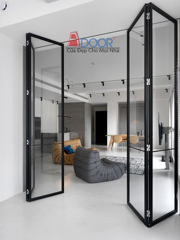 Cửa nhôm Adoor slim xếp trượt, mở rộng tối đa không gian