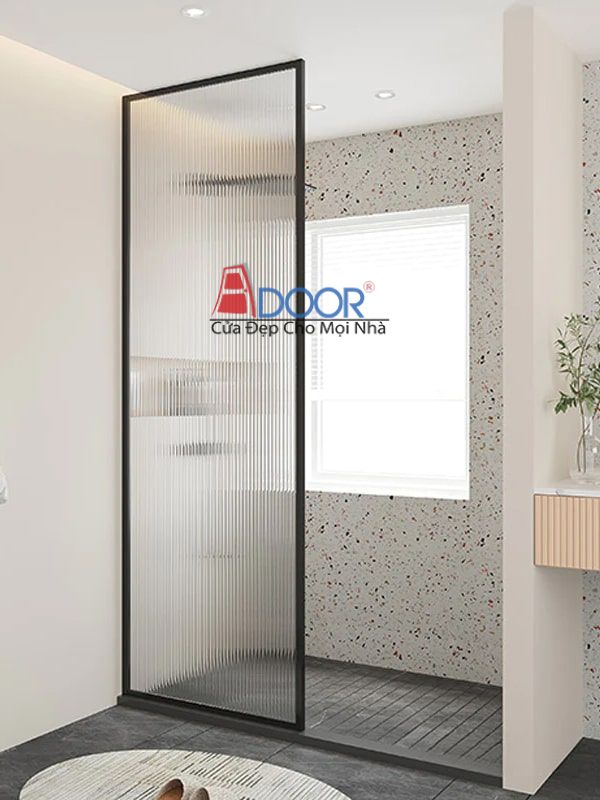 Vách kính slim Adoor kết hợp với cửa, mang lại giải pháp không gian mở hoàn hảo