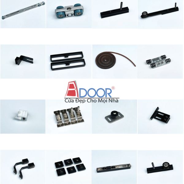 Bảng phụ kiện đồng bộ cho cửa slim Adoor tại Huế