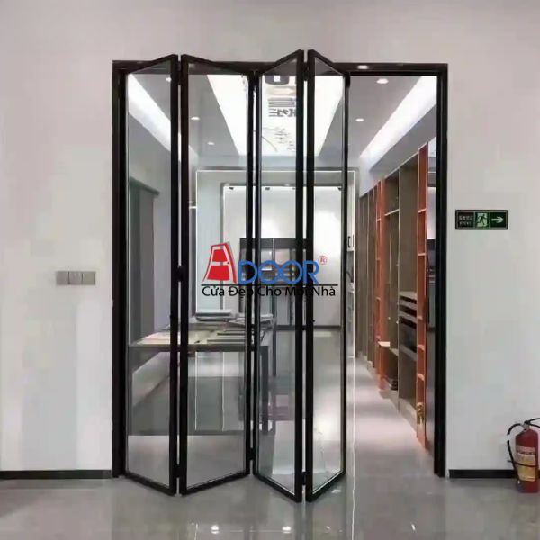 Cửa xếp trượt gấp gọn giúp mở rộng không gian tối đa