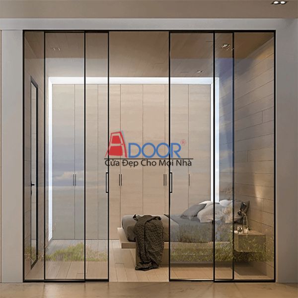 Cửa nhôm slim Adoor nổi bật với khung mỏng, thiết kế tinh tế