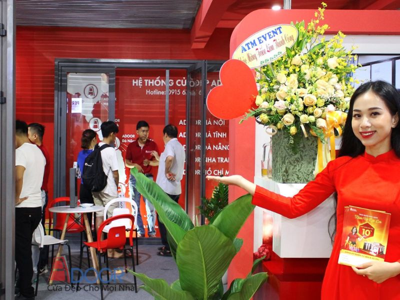 Sản phẩm cửa nhôm slim Adoor được trưng bày tại các triển lãm xây dựng và nội thất tại Bình Định