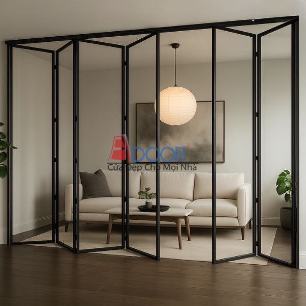 Mẫu cửa xếp trượt giúp mở rộng không gian tối đa – lý tưởng cho biệt thự, nhà vườn tại Bình Định