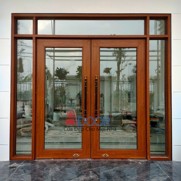 Cửa nhôm kính thủy lực Adoor khuôn bao kép chắc chắn, chịu tải cao